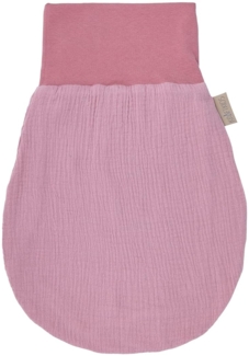 KraftKids Strampelsack Musselin rosa für den Herbst/Winter aus Musselin Baumwolle und warmen Fleece in zwei Größen erhältlich