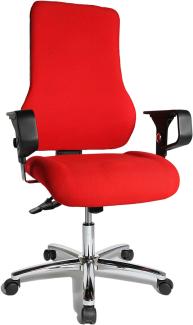 Topstar TO29XG21 Top Point SY Deluxe, Bürostuhl, Schreibtischstuhl, ergonomisch, inkl. Armlehnen, Bezug, rot