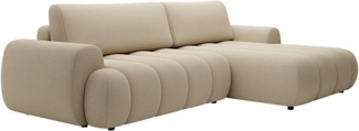 Vente-unique - Ecksofa mit Schlaffunktion - Ecke rechts - Stoff - Beige - FRIDORA