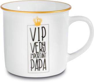 NICI Tasse VIP Very important Papa, Metallic, Kaffeetasse, Becher, Porzellan, Bunt, 45035