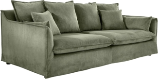 riess-ambiente 3-Sitzer HEAVEN 210cm grün · Hussensofa inkl. Kissen und abnehmbaren Bezug, Einzelartikel 1 Teile, Wohnzimmer-Couch · Cord-Bezug · Federkern-Polsterung · Landhausstil