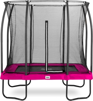 Salta 'Comfort Edition' Trampolin inkl. Sicherheitsnetz, rechteckig, Stahl pink, 249 x 214 x 153 cm