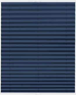 Lichtblick Sonnenschutzsysteme GmbH Verdunklungsplissee Helsingborg 55 cm x 130 cm (BxL) Blau Verdunkelnd mit Thermofunktion; einfache Installation mit Klemmträgern; verspannt