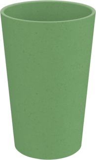 Koziol Becher 2er-Set Connect Cup L, Trinkgläser, Kunststoff-Holz-Mix, Nature Leaf Green, 350 ml, 7022703