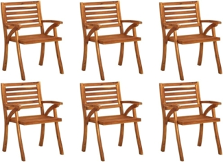vidaXL Gartenstühle 6 Stk. Massivholz Akazie 3075173