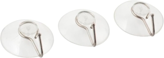 Metaltex 295003080 Saughaken 3-er Set transparent