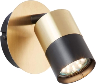 Brilliant Leuchten No. 81010-78 Wandspot Maribel GU10 messing-gebürstet schwarz