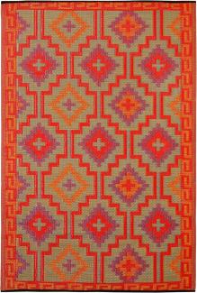 Fab Hab Outdoorteppich Lhasa Orange&Violet aus recyceltem Plastik orange-lila 240x300 cm