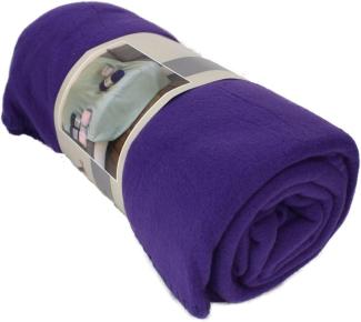Color Expert 'Polarfleece' Fleecedecke, Polyester lila, 130 x 170 cm