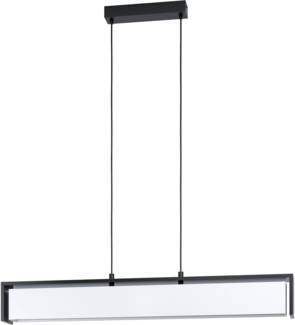 Eglo 900075 LED Hängeleuchte VALDELAGRANO-Z weiss schwarz L:100 B:10. 5 H:110cm dimmbar 2700-6500K mit Connect-Z Funktion