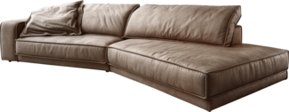 Big-Sofa Snoosh 400x150 cm Mikrofaser Schlamm Vintage Recamiere rechts