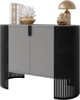 Kommode Fahugin (Farbe: Schwarz / Hellgrau)