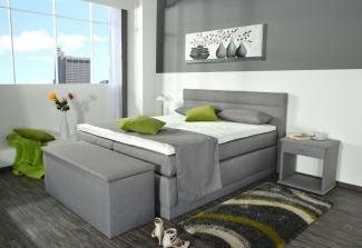 AUKONA Boxspringbett Hanna 140x200, Farbe wählen und ändern, 7 Zonen Taschenfederkern-Matratze, H2 H3 H4, Komfortschaum-Topper, Lieferung und Aufbau kostenlos