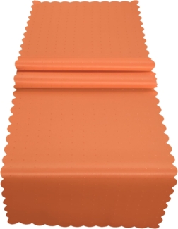 matches21 HOME & HOBBY Tischdecke Tischläufer 40x150 cm in Orange für Esstisch & Küche (1-tlg), Waschbare Mitteldecke mit gewelltem Rand