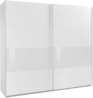 Schwebetürenschrank Bramfeld Kleiderschrank Ausfürung Weiß / Weißglas