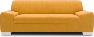 DOMO Collection Sofa Alisson, 3er Couch, 3-Sitzer, 3er Garnitur, 199x83x75 cm, Polstergarnitur in gelb