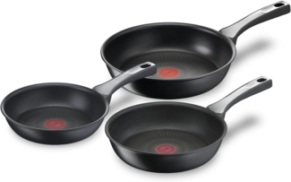 Tefal G25991 Unlimited On Pfannenset 3-teilig | mit kratzfester Titanium Antihaft-Beschichtung | Thermo-Signal | PFOA-frei | geeignet für Herdarten | Induktionsherde | 20 cm, 24 cm, 28 cm