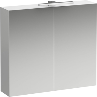 LAUFEN BASE Spiegelschrank 800 mm, 2 Türen, LED- Licht Element, Farbe: Multicolor - H4028021109991