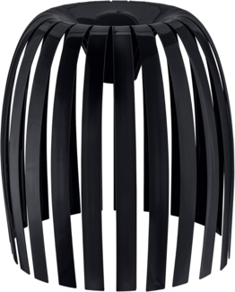 Koziol Josephine XL Lampenschirm, Deckenlampe, Pendelleuchte, Lampe, Kunststoff, Cosmos Black, Ø 44 cm, 1934526