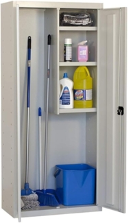 Simon Rack Simonlocker Aufbewahrungsschrank, Metall, Mehrfarbig, 1800 x 600 x 400 mm, 2 Türen, 3 Regale, Grau, Schloss & Epoxid-Beschichtung