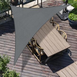 SUNNY GUARD Sonnensegel Dreieck 3 x 3 x 4. 25m Sonnenschutz Atmungsaktiv HDPE UV Schutz für Balkon Terrasse Garten, Grau Anthrazit