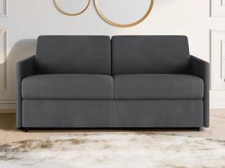 Schlafsofa 3-Sitzer CALIFE - Stoff - Grau - Liegefläche: 140 cm - Matratzenhöhe: 22 cm