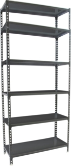 Simon Rack Simonclick Metallregale, 2500 x 800 x 400 mm, 6 Metallböden, 180 kg Biegepunkt, Regale, Anthrazit