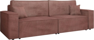 Schlafsofa Kobaro Cord mit 2 Bettkästen und Schlaffunktion (Farbe: Poso 29)