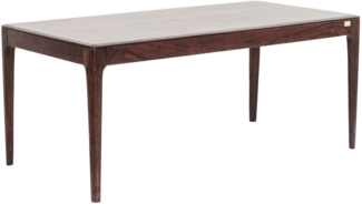 Kare Design Tisch Brooklyn Walnut, Esszimmertisch aus Massivem Sheesham-Holz, Holztisch, Massivholztisch, Dunkelbraun gebeizter Esstisch, (H/B/T) 76 x 160 x 80 cm, Braun