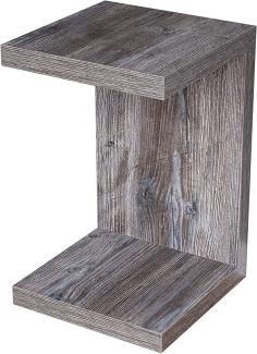 levandeo Couchtisch Coco Holz 32 x 32 x 50 cm Altholz Shabby Chic Vintage Tisch Schwarz Beistelltisch Deko Sofatisch Ablage Keine Montage Fest Verleimt