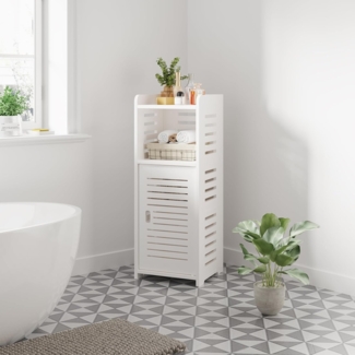 Dripex Badezimmerschrank, Toilettenschrank, Badschrank schmal, Beistellschrank, Aufbewahrungsschrank 80 x 30 x 30 cm, in weiß