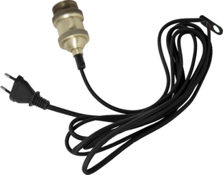 Lampenfassung - Archaic, 3,5m Textilkabel, E27