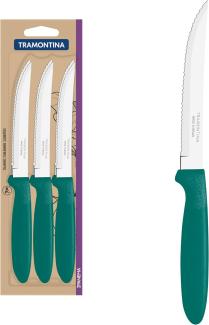 Tramontina 23360-622 Ipanema Steakmesserset, 6 Steakmesser, Edelstahl, grün