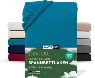 Devior Spannbettlaken Spannbetttuch Bettlaken Winter Flausch Warm Leintuch, Fleece, Gummizug: Rundumgummizug, Matratzen Bezug bis 22cm Matratzenhöhe Kuschelig Flauschig