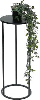 DanDiBo Blumenhocker Metall Schwarz Rund 60 cm Blumenständer Beistelltisch 96316 M Blumensäule Modern Pflanzenständer Pflanzenhocker