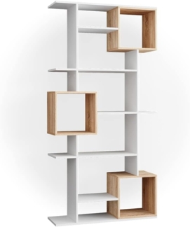 Raumteiler Cube Weiß/Sonoma 92 x 187.7 cm Vicco