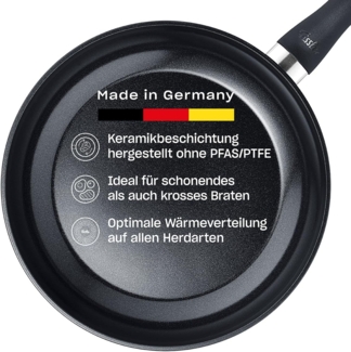 Fissler Bratpfanne Pfanne Essential, Aluminium (1-tlg), Made in Germany, HERGESTELLT OHNE PFAS/PTFE, KERAMIK-BESCHICHTET