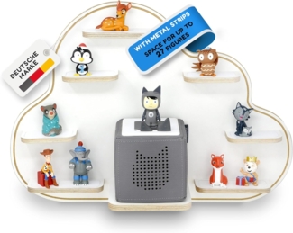 stadtecken Kinderregal Wolke zum Aufhängen - geeignet für die Toniebox und Tonies, Verspielte Aufbewahrung für 27 Figuren, ideal fürs Kinderzimmer