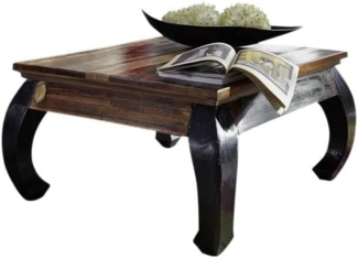 Massivmoebel24 Couchtisch Couchtisch Altholz 80x80x45 mehrfarbig lackiert NATURE OF SPIRIT #71