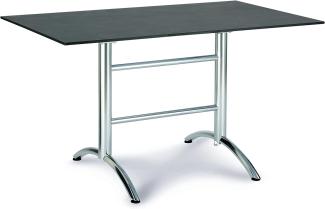 Klapptisch eckig Firenze (silber / ardesia 130 x 80 x 73 cm)