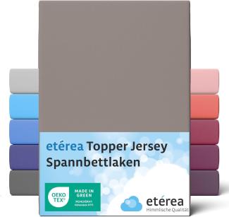 etérea Jersey Topper Spannbettlaken Spannbetttuch Mokka 140x200 - 160x200 cm