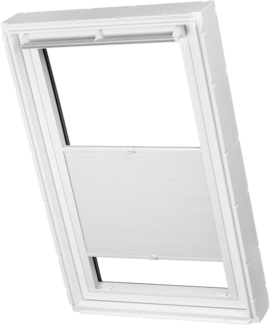 ventanara Dachfensterplissee Dachfenster passend für Velux Fenster Weiß Verdunkelung MK08
