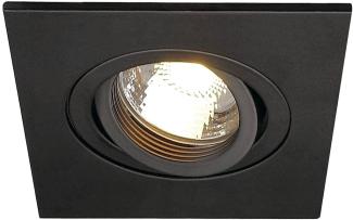 SLV No. 113450 NEW TRIA XL SQUARE GU10 Downlight mattschwarz max. 50W inkl. Clipfedern