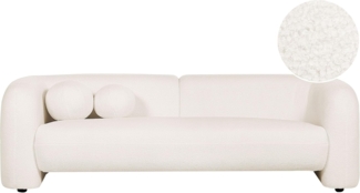 3-Sitzer Sofa Bouclé weiß LEIREN
