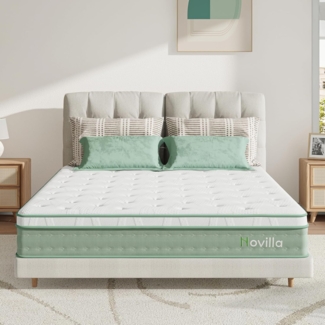 Novilla H3 Matratze 90x200 Höhe 24cm Taschenfederkernmatratze 3 Zonen Matratze Gelschaummatratze mit Öko-Tex Zertifiziert