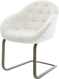 Freischwinger Gaio-Flex Bouclé Soft Beige Freischwinger flach Effektfinish Titan