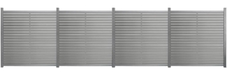 HOME DELUXE WPC Sichtschutzzaun ALIRA Dunkelgrau - 4 x Element + 5 x Pfosten