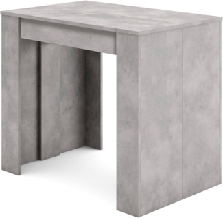 Skraut Home – Ausziehbarer Konsolentisch bis 237 cm – Maße geschlossen: 78 x 90 x 50 cm – Widerstandsfähiges Material – Zement – ​​Ideal für Ihr Esszimmer, Wohnzimmer oder Ihren Schreibtisch
