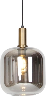 Qazqa Pendelleuchte Zuzanna, LED wechselbar, E27, Grau, Design, Glas, 1-flammig