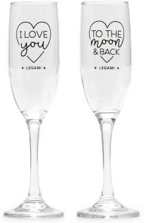 Legami 2er-Set Sektflöten Cheers To Love Space